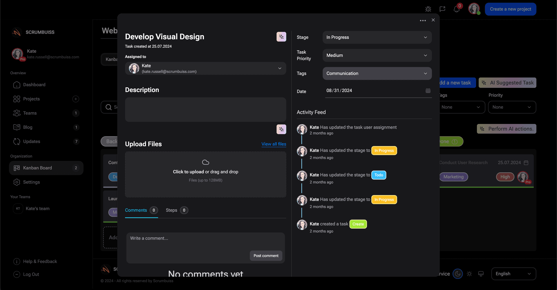 Scrumbuiss task example