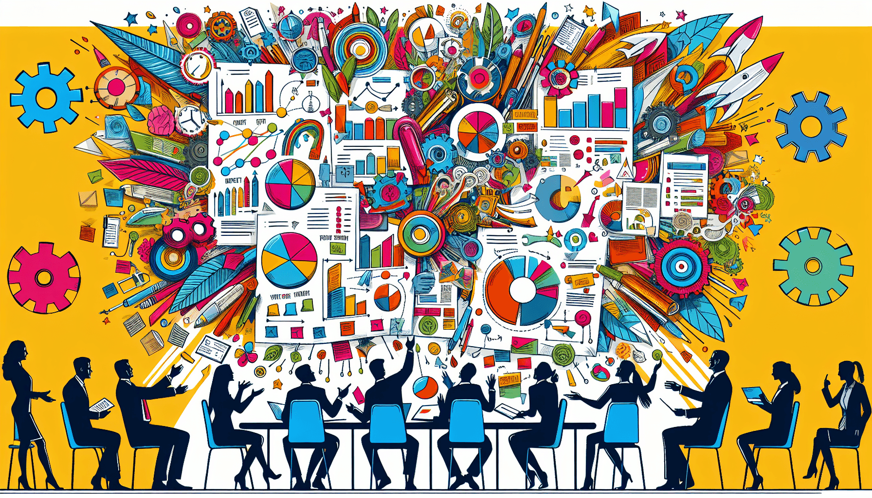 Illustration of project management templates in use.